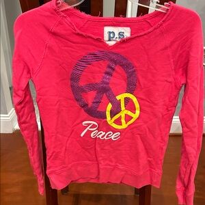 P.S. Kids Pink Peace Sweatshirt